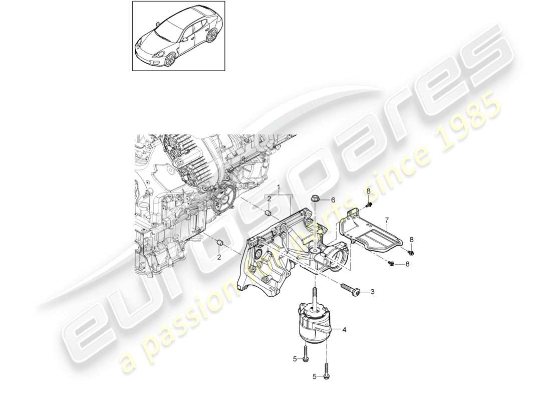 VIEW PARTS DIAGRAMS FROM THE PORSCHE PANAMERA PARTS CATALOGUE a part diagram from the porsche panamera parts catalogue