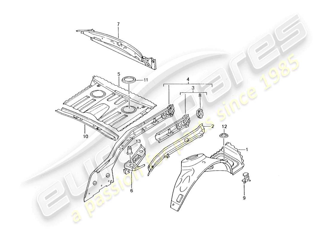 VIEW PARTS DIAGRAMS FROM THE PORSCHE BOXSTER PARTS CATALOGUE a part diagram from the porsche boxster parts catalogue