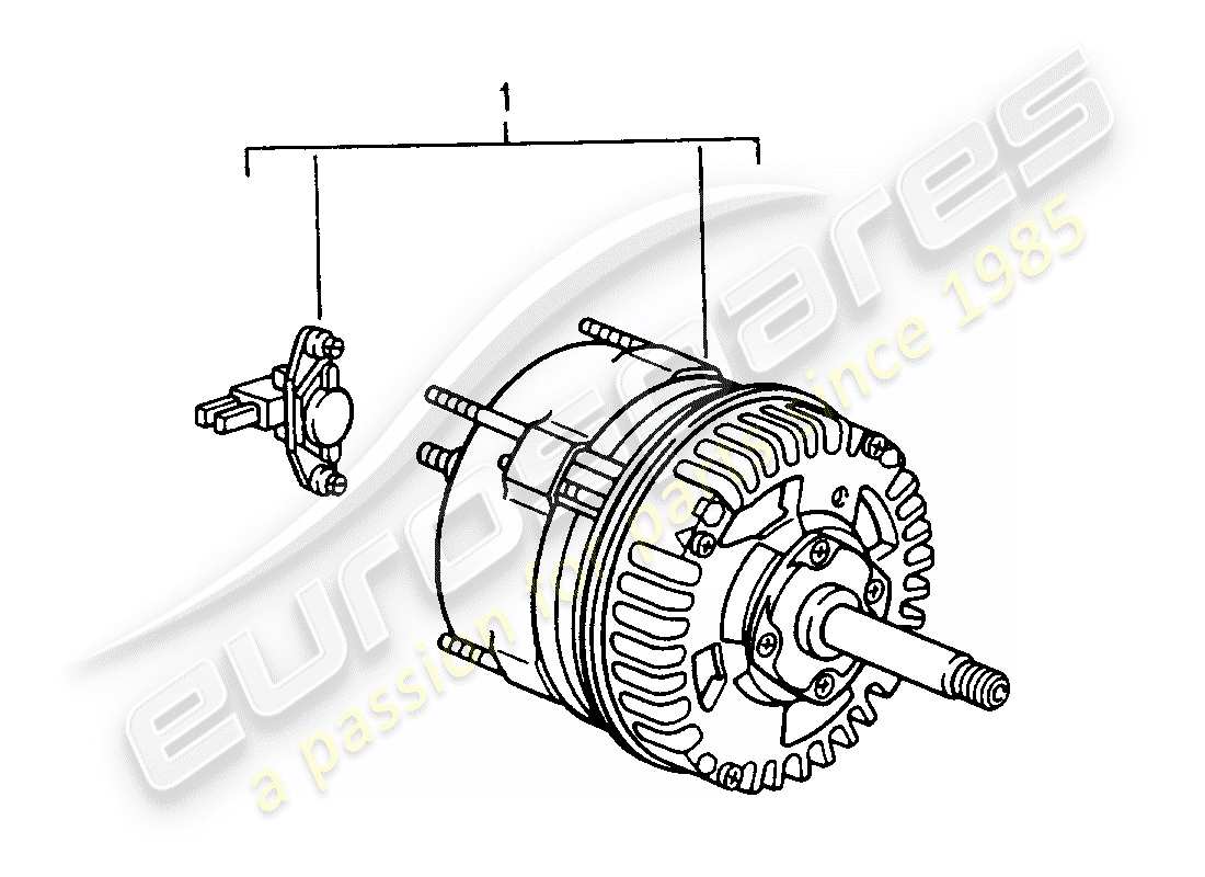 a part diagram from the porsche 1990 (refurbished and exchange catalogue) parts catalogue