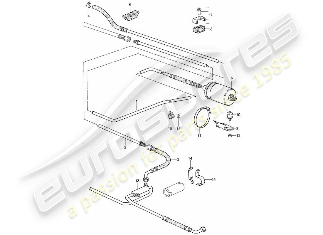 a part diagram from the porsche 959 parts catalogue