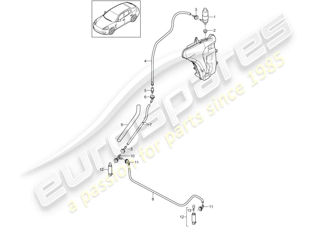 a part diagram from the porsche 2012 (panamera 970) parts catalogue