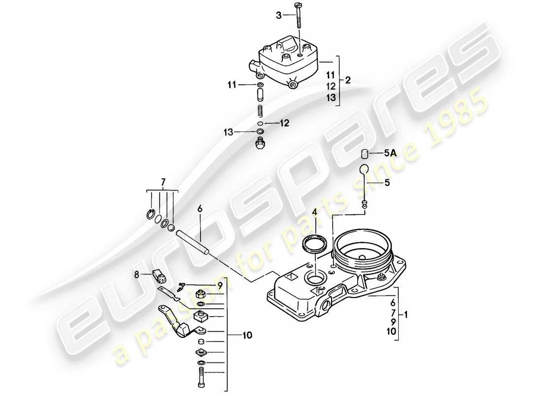 a part diagram from the porsche 924 parts catalogue