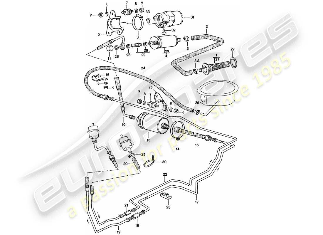 a part diagram from the porsche 1982 (944) parts catalogue