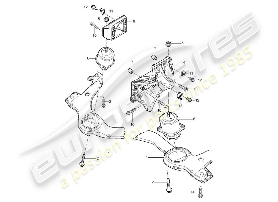 a part diagram from the porsche cayenne parts catalogue