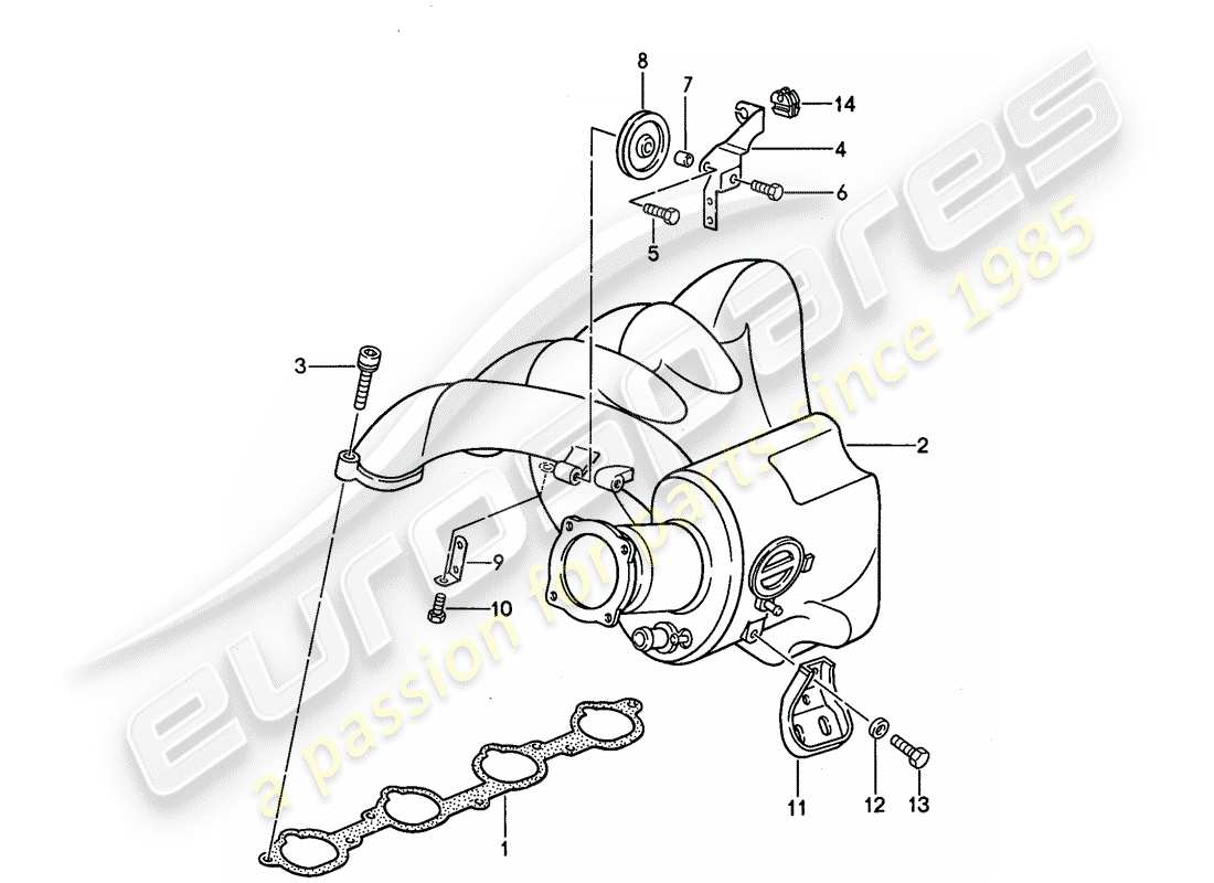 VIEW PARTS DIAGRAMS FROM THE PORSCHE 968 PARTS CATALOGUE a part diagram from the porsche 968 parts catalogue