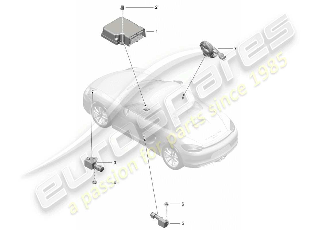 a part diagram from the porsche boxster parts catalogue