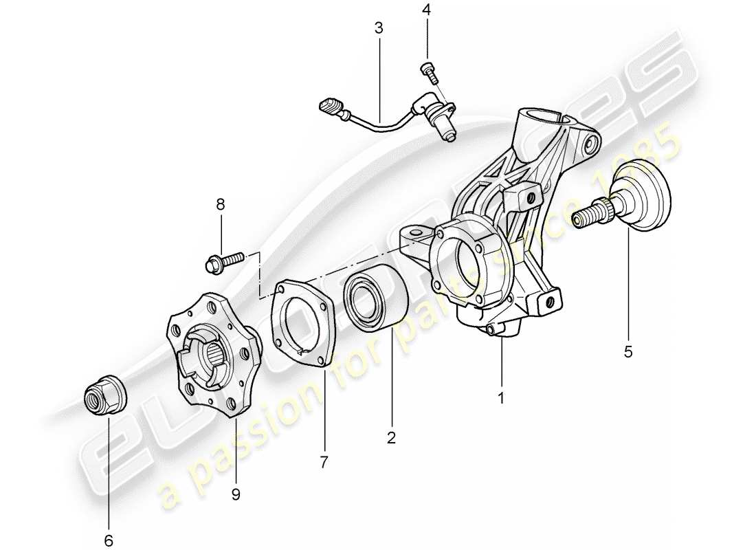 a part diagram from the porsche cayman parts catalogue