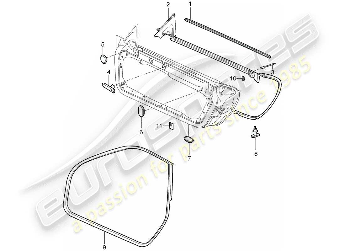 a part diagram from the porsche cayman parts catalogue