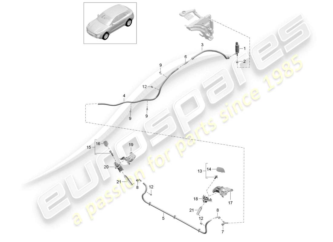 a part diagram from the porsche macan parts catalogue