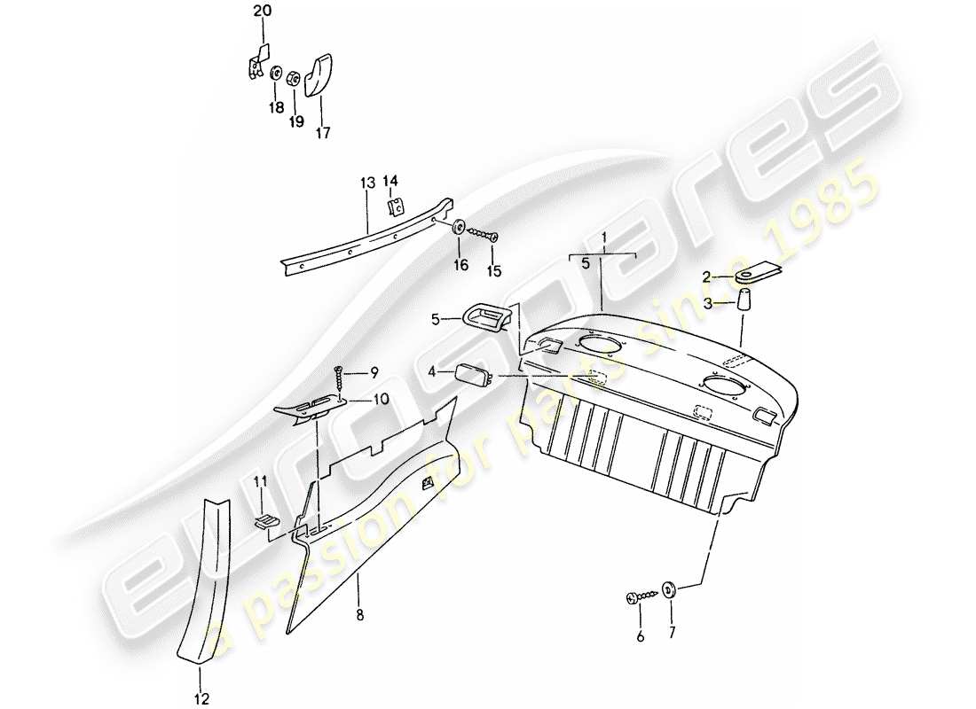 a part diagram from the porsche 993 parts catalogue