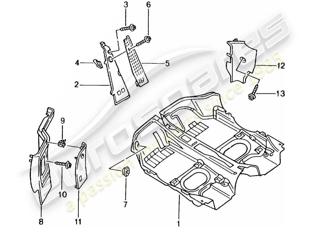 VIEW PARTS DIAGRAMS FROM THE PORSCHE 996 PARTS CATALOGUE a part diagram from the porsche 996 parts catalogue