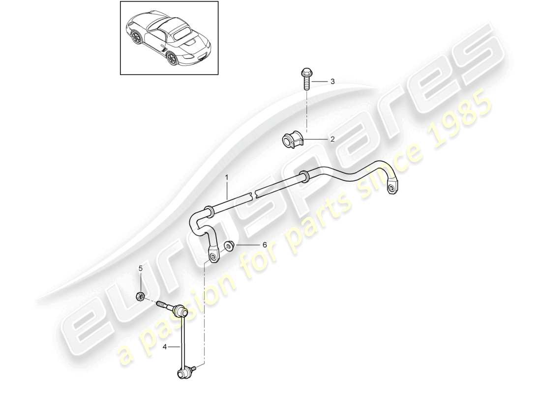 a part diagram from the porsche 2012 (987 boxster) parts catalogue