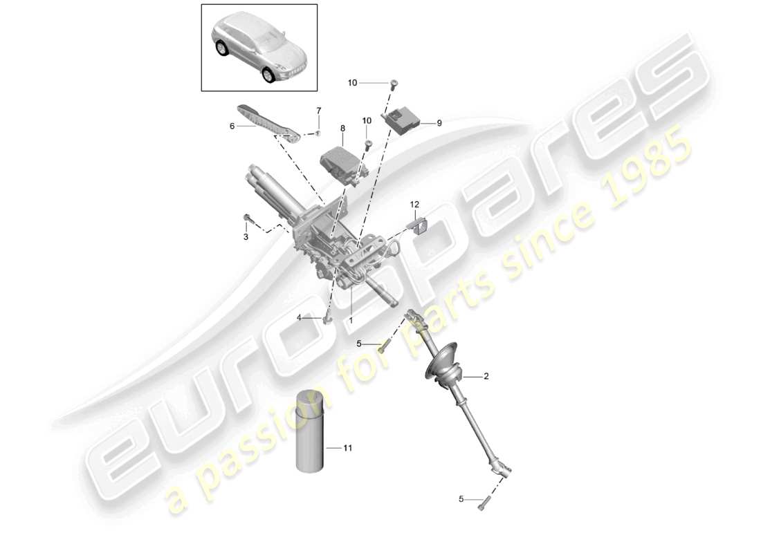 a part diagram from the porsche macan parts catalogue