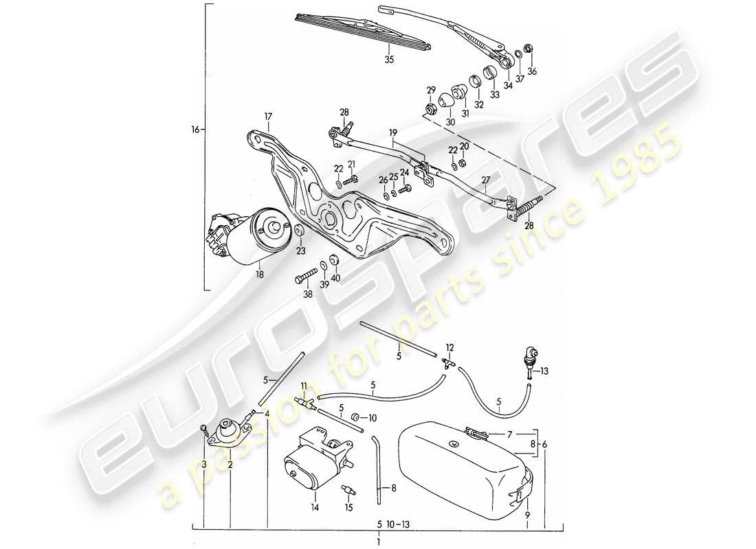 a part diagram from the porsche 356 parts catalogue