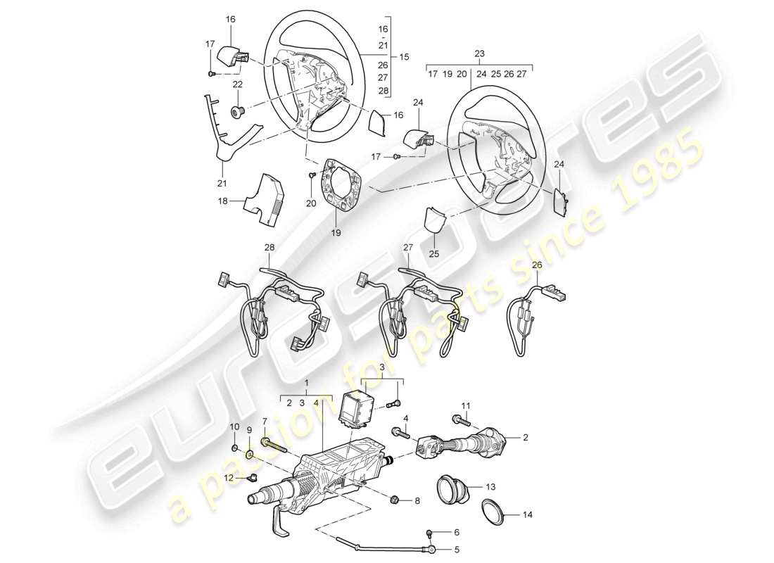 a part diagram from the porsche cayman parts catalogue