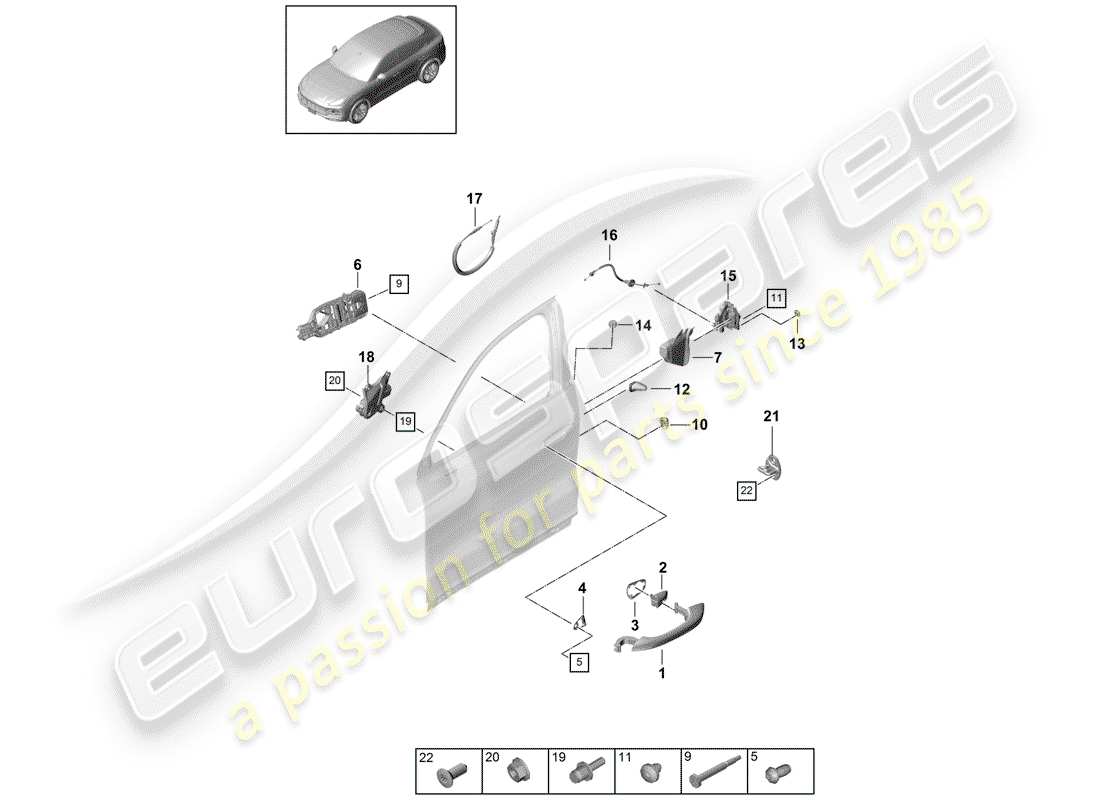 a part diagram from the porsche cayenne parts catalogue
