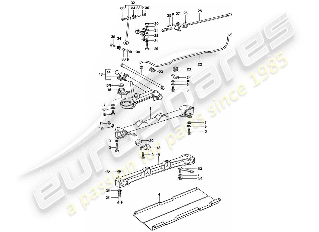 a part diagram from the porsche 911 parts catalogue
