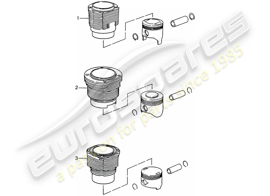 a part diagram from the porsche 2002 (refurbished and exchange catalogue) parts catalogue
