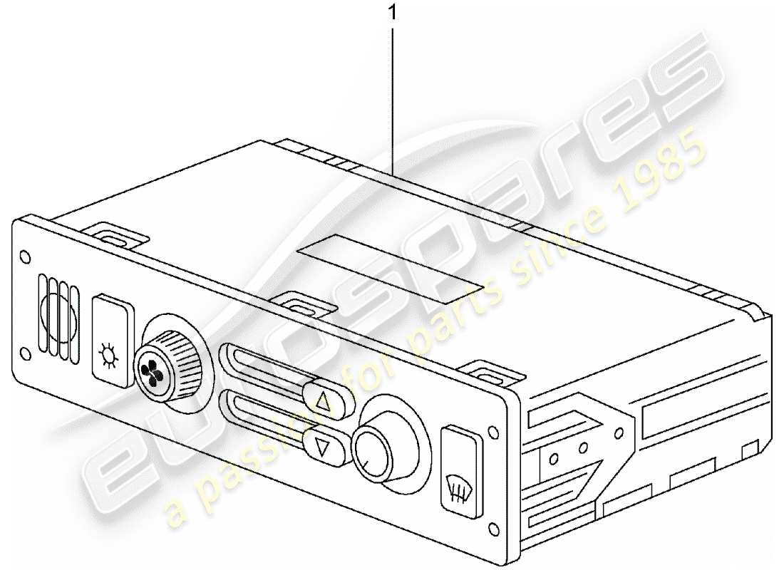 a part diagram from the porsche accessories and tequipment parts catalogue