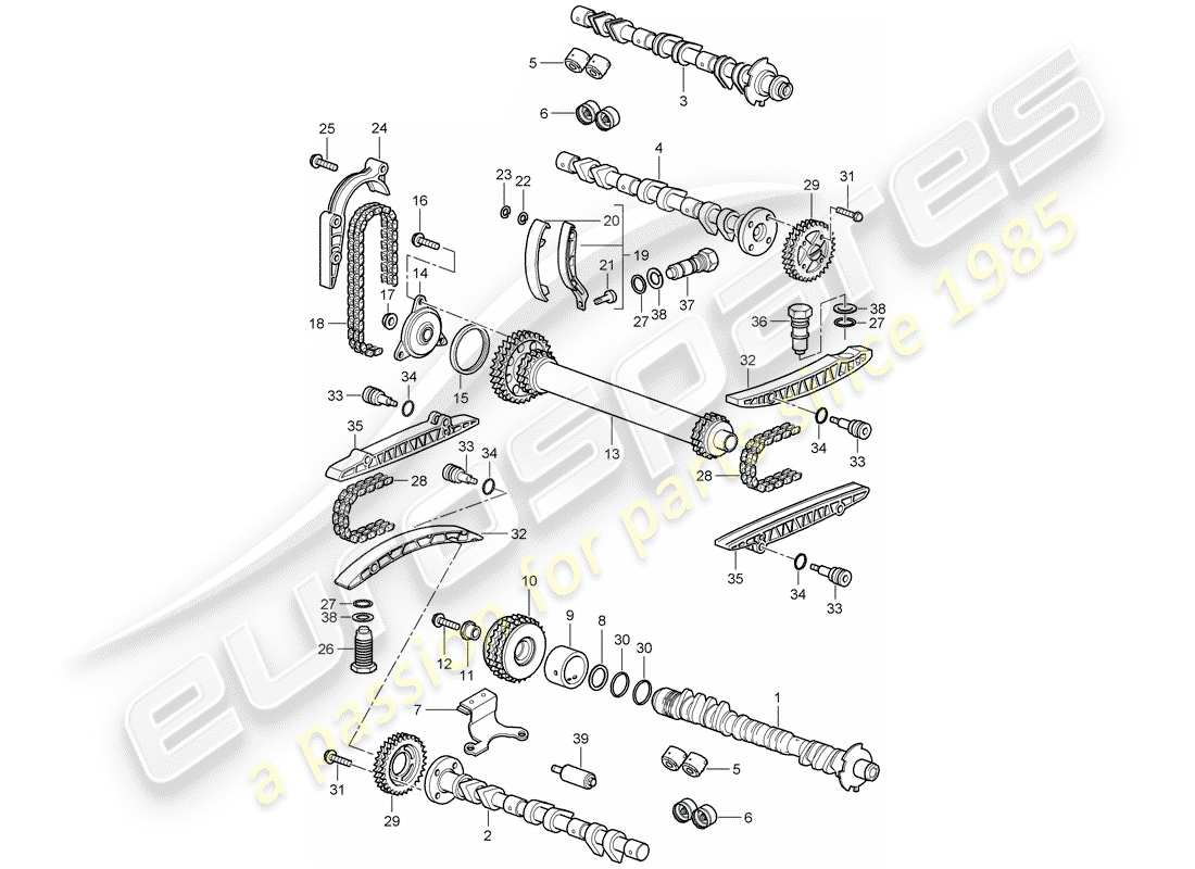 a part diagram from the porsche cayman parts catalogue