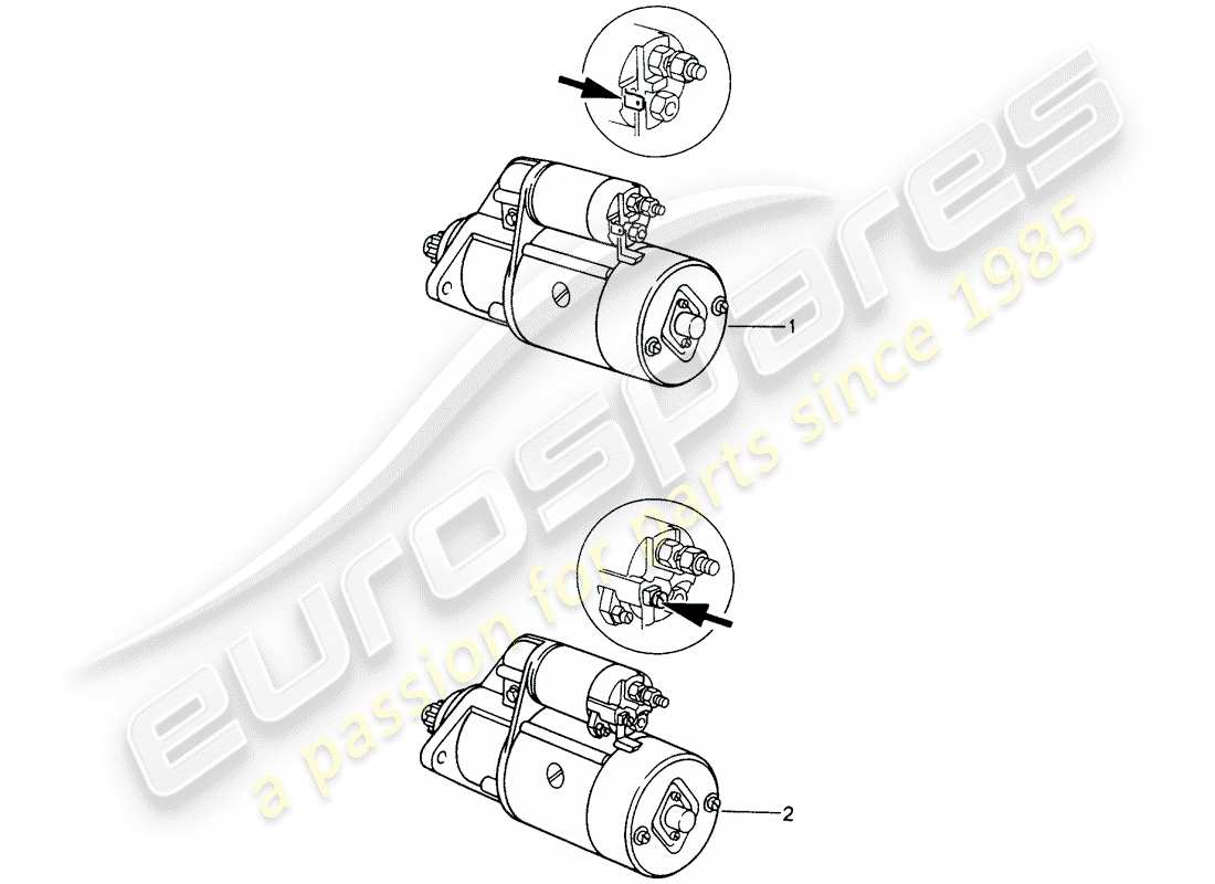 a part diagram from the porsche 1995 (refurbished and exchange catalogue) parts catalogue