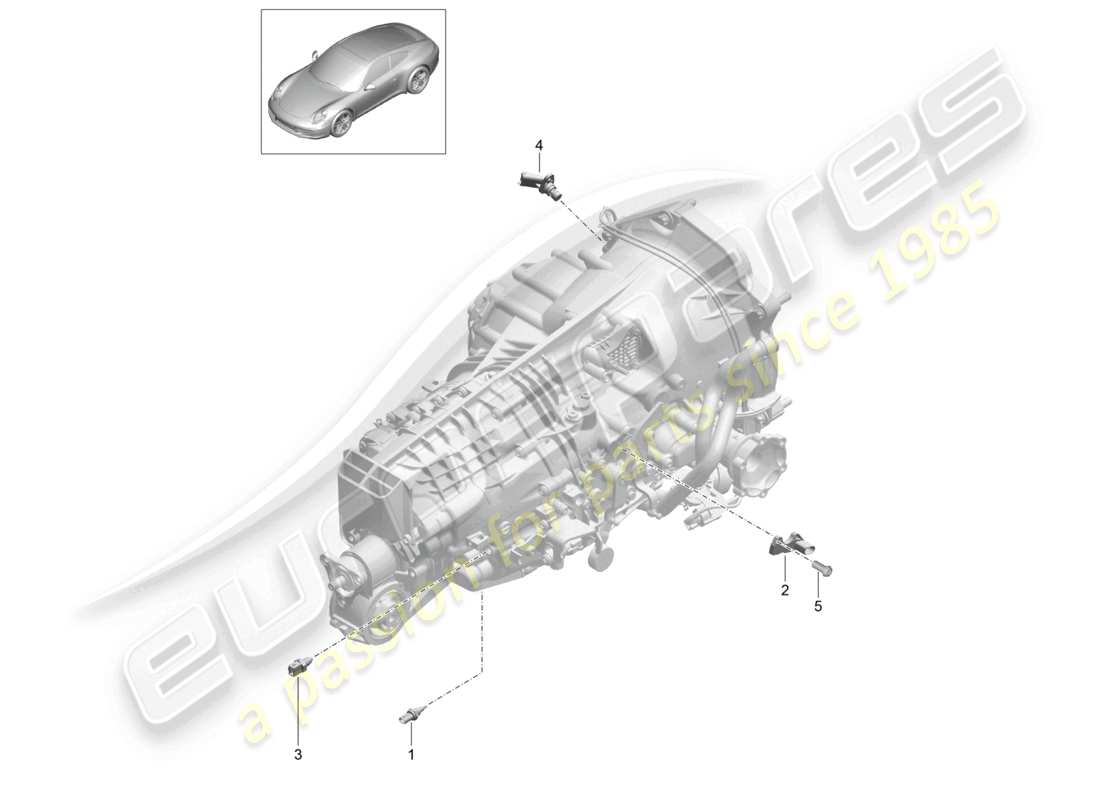 a part diagram from the porsche 991 parts catalogue