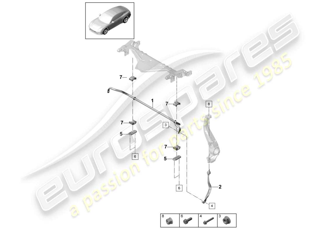 a part diagram from the porsche panamera parts catalogue