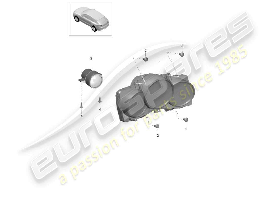 a part diagram from the porsche macan parts catalogue