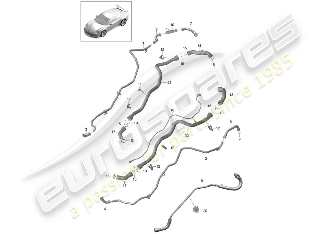 VIEW PARTS DIAGRAMS FROM THE PORSCHE 991 PARTS CATALOGUE a part diagram from the porsche 991 parts catalogue