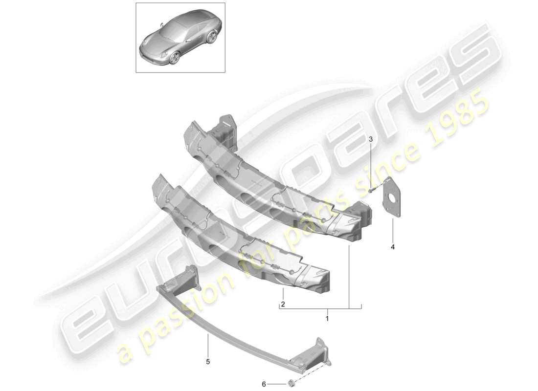 a part diagram from the porsche 991 parts catalogue