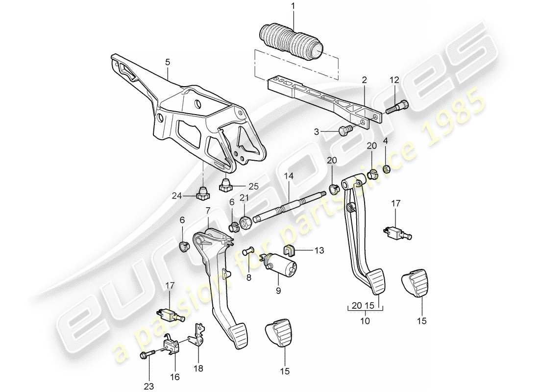 VIEW PARTS DIAGRAMS FROM THE PORSCHE CAYMAN PARTS CATALOGUE a part diagram from the porsche cayman parts catalogue