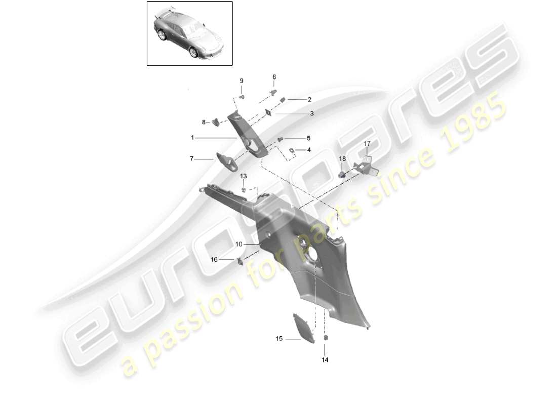 VIEW PARTS DIAGRAMS FROM THE PORSCHE 991 PARTS CATALOGUE a part diagram from the porsche 991 parts catalogue