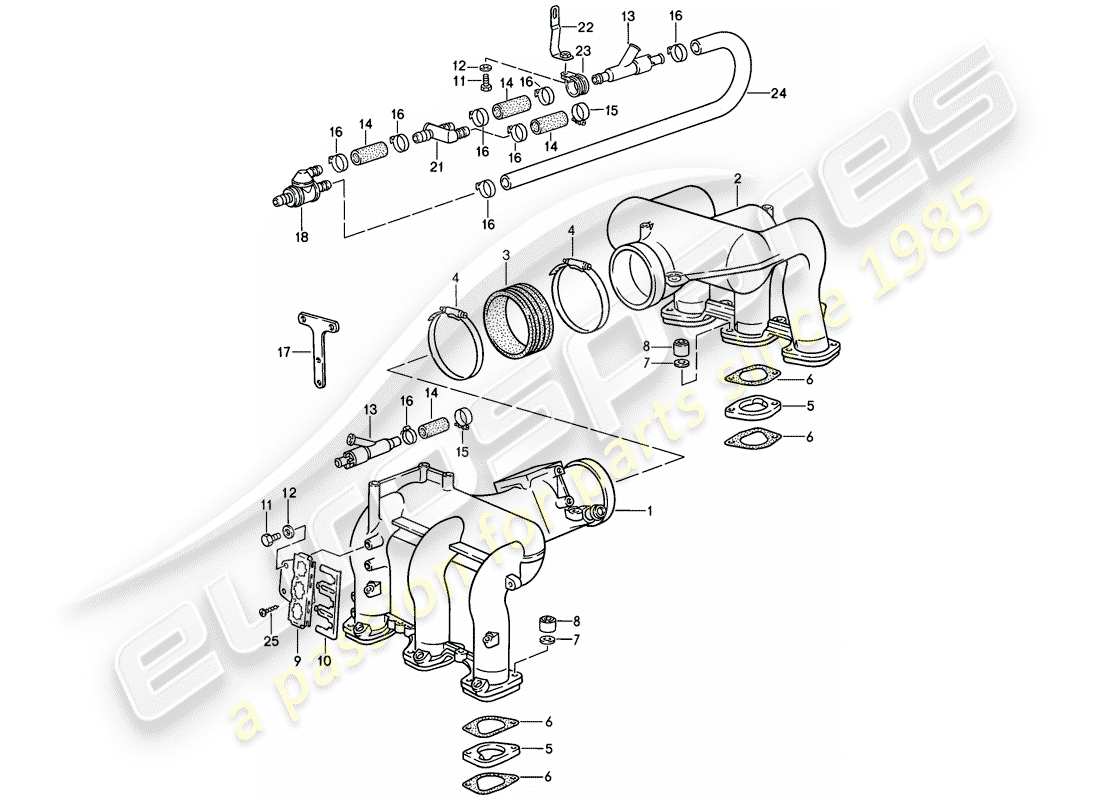 VIEW PARTS DIAGRAMS FROM THE PORSCHE 911 PARTS CATALOGUE a part diagram from the porsche 911 parts catalogue