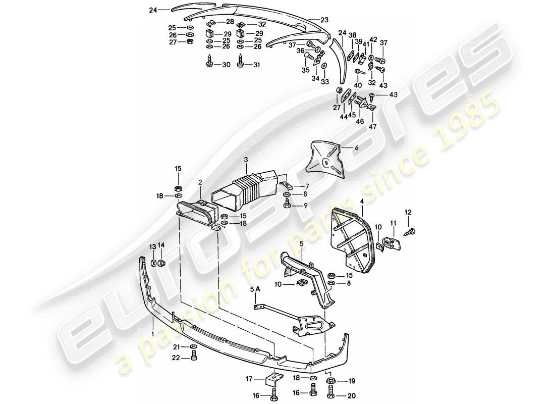 a part diagram from the porsche 1983 (928) parts catalogue