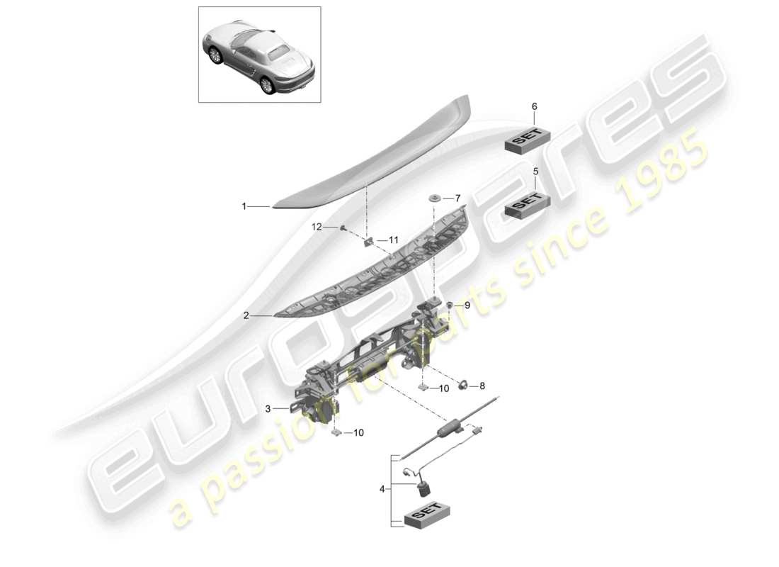 VIEW PARTS DIAGRAMS FROM THE PORSCHE BOXSTER PARTS CATALOGUE a part diagram from the porsche boxster parts catalogue
