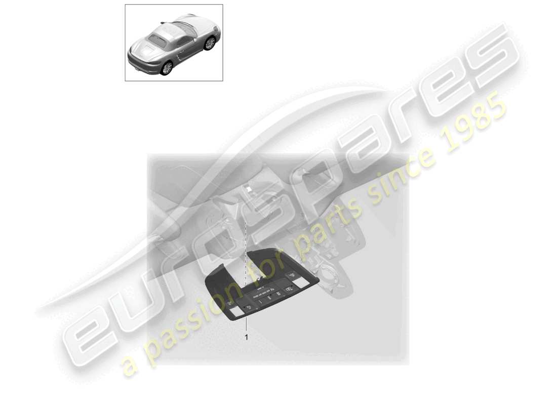 a part diagram from the porsche 2020 (718 boxster) parts catalogue