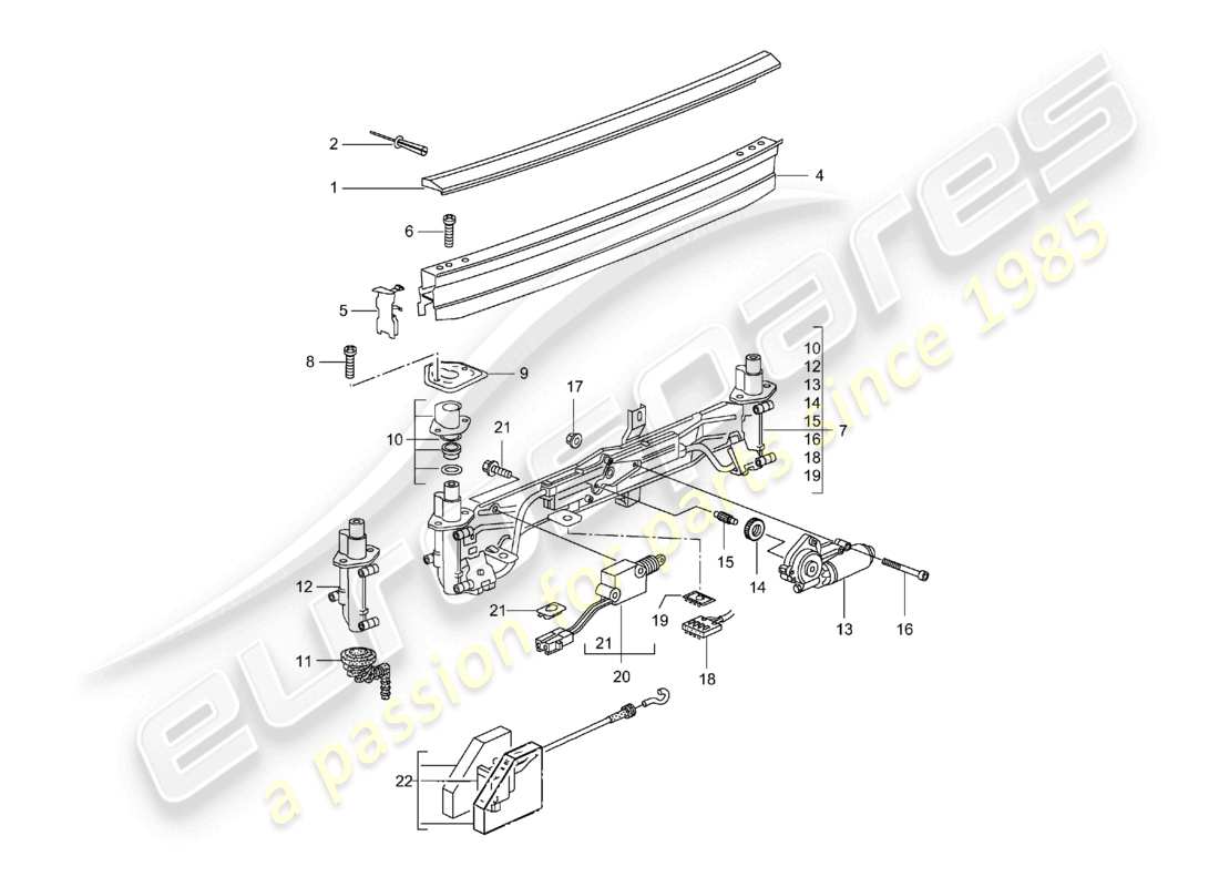 VIEW PARTS DIAGRAMS FROM THE PORSCHE BOXSTER PARTS CATALOGUE a part diagram from the porsche boxster parts catalogue