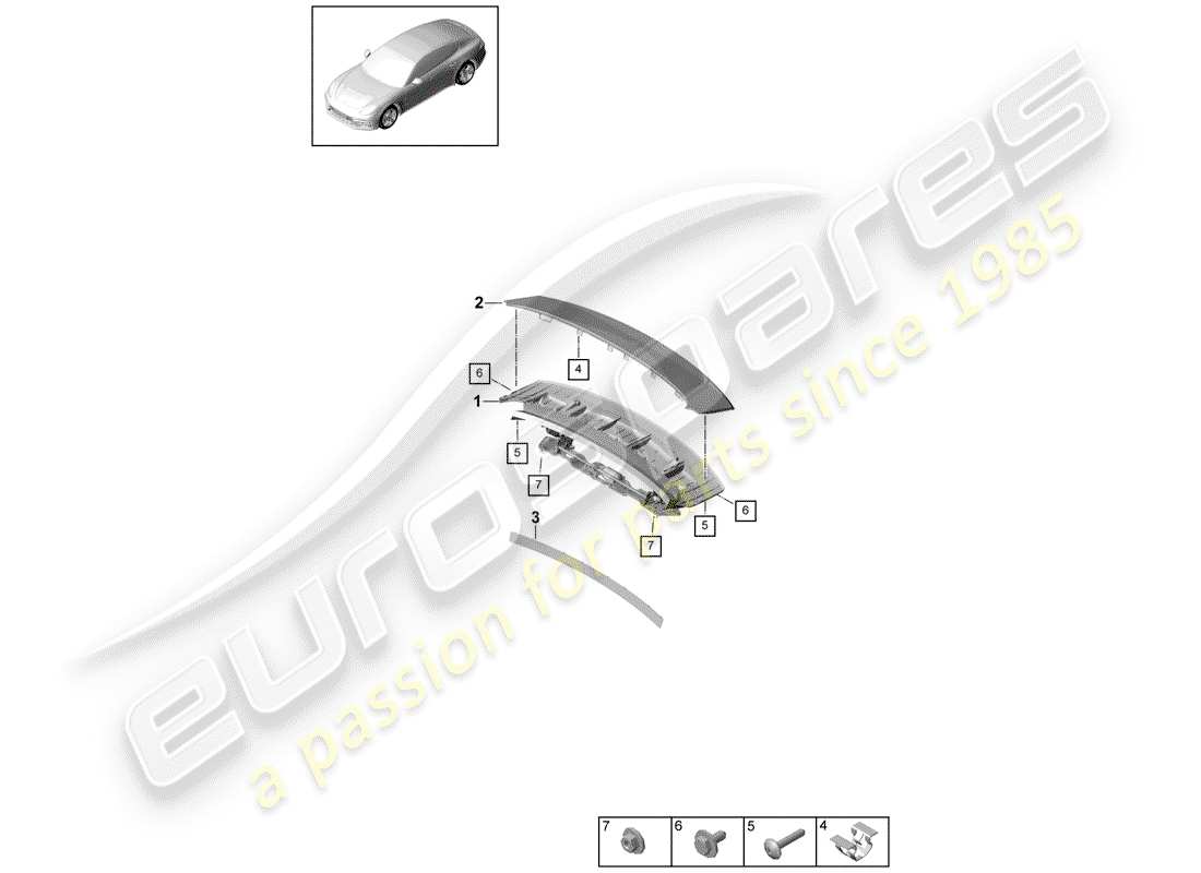 a part diagram from the porsche panamera parts catalogue