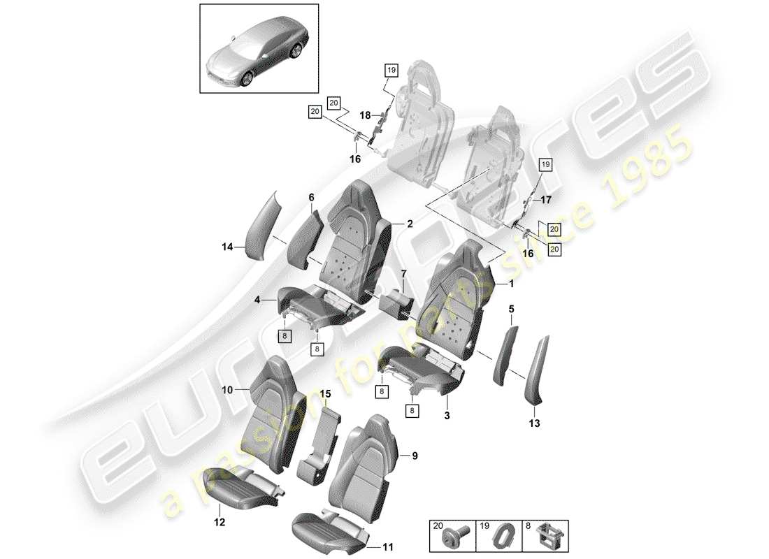 a part diagram from the porsche panamera parts catalogue
