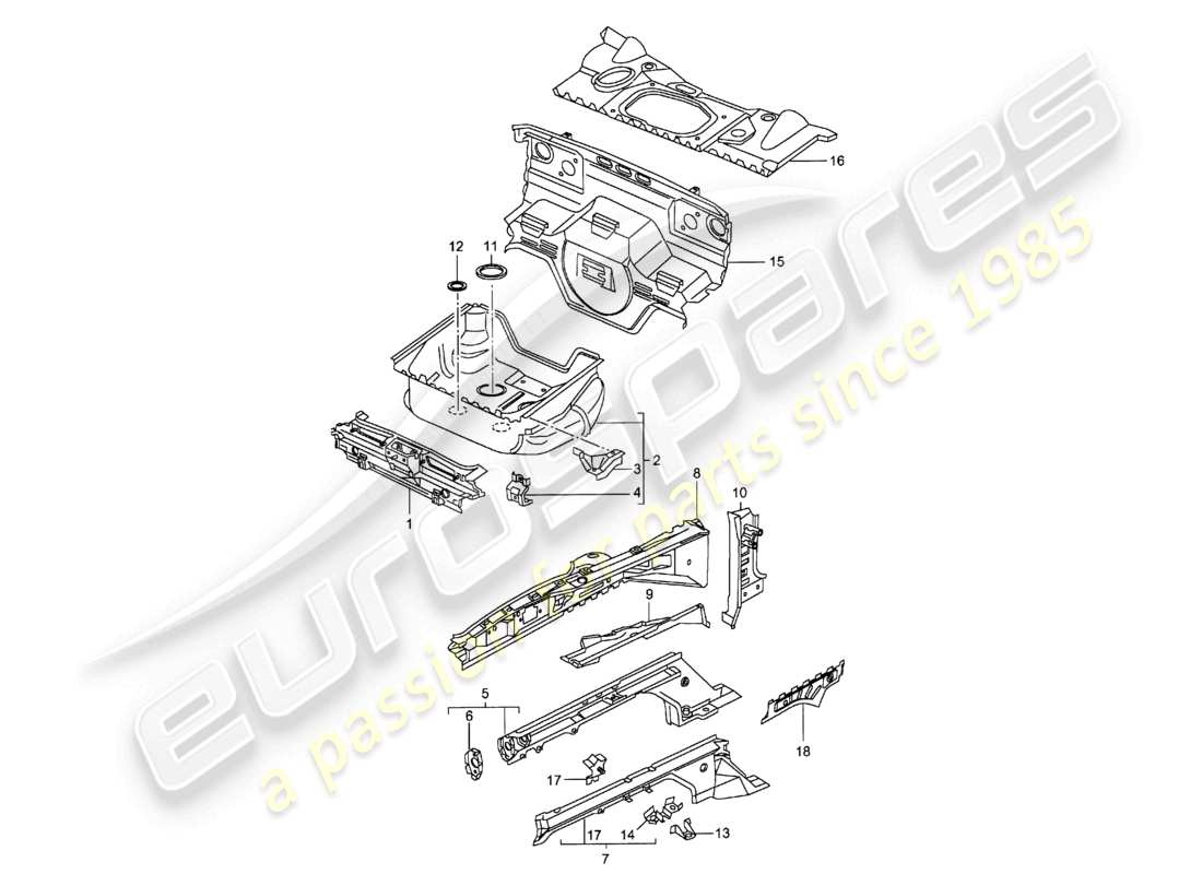 VIEW PARTS DIAGRAMS FROM THE PORSCHE BOXSTER PARTS CATALOGUE a part diagram from the porsche boxster parts catalogue