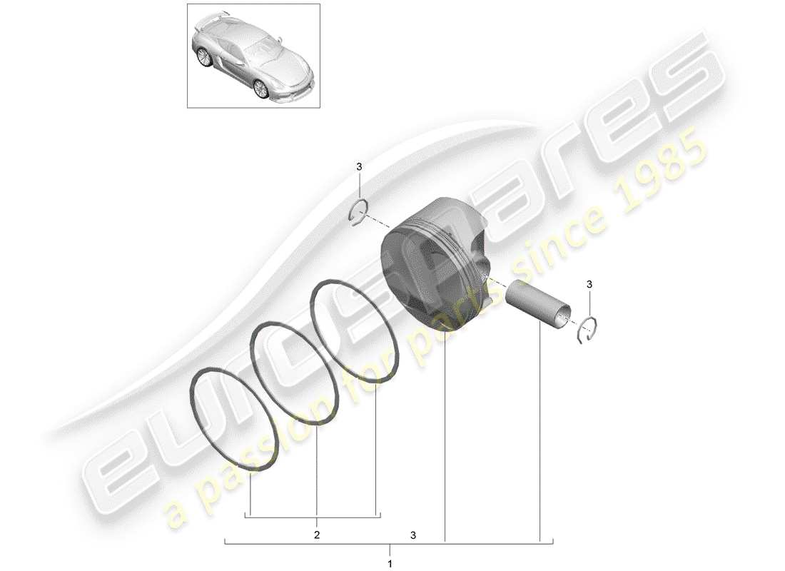 VIEW PARTS DIAGRAMS FROM THE PORSCHE CAYMAN PARTS CATALOGUE a part diagram from the porsche cayman parts catalogue