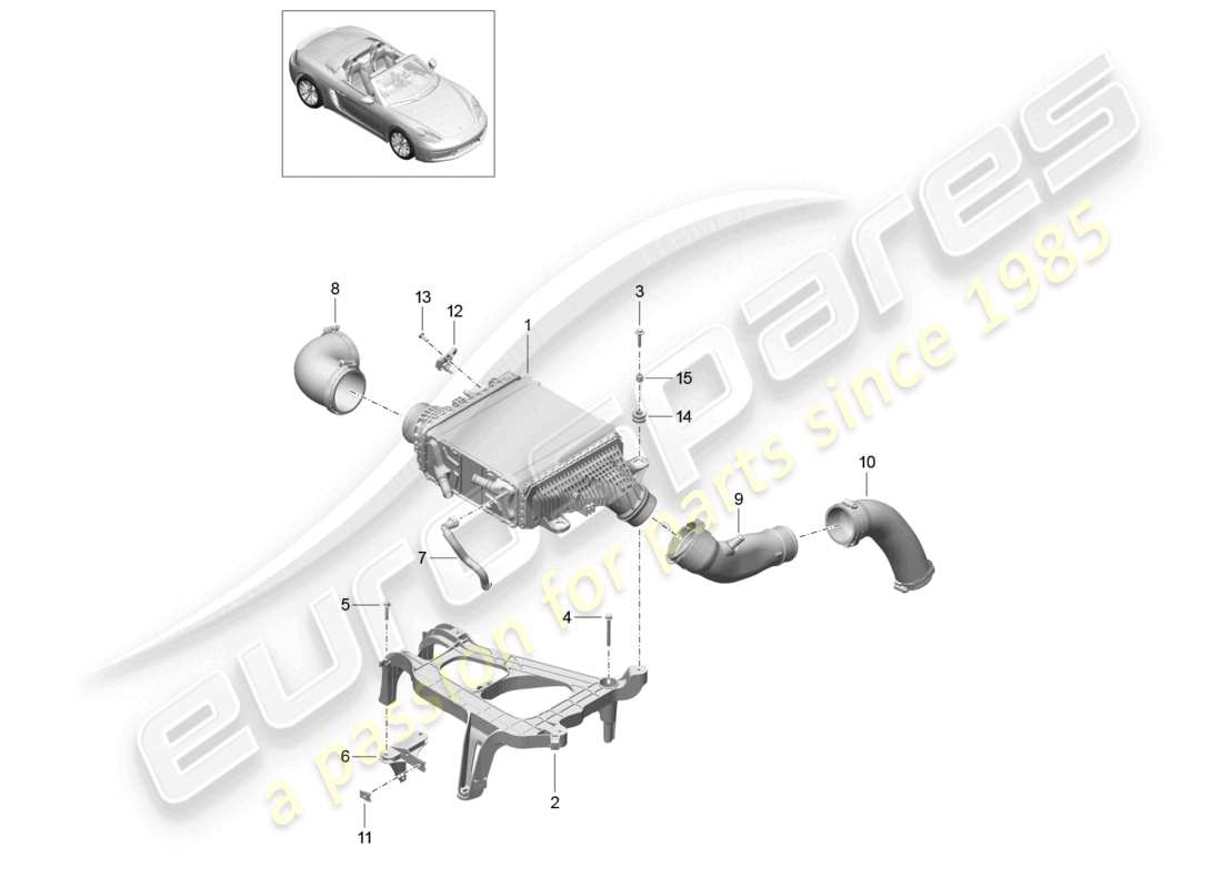 VIEW PARTS DIAGRAMS FROM THE PORSCHE BOXSTER PARTS CATALOGUE a part diagram from the porsche boxster parts catalogue