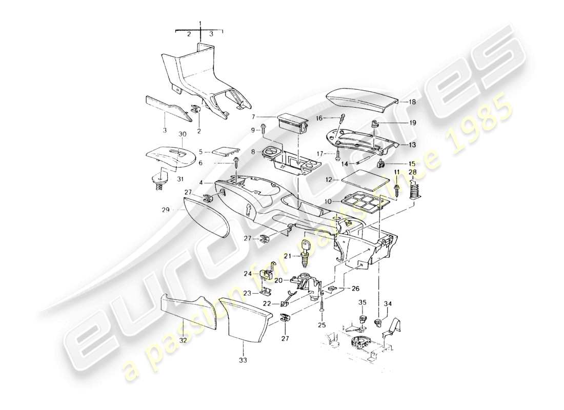 VIEW PARTS DIAGRAMS FROM THE PORSCHE BOXSTER PARTS CATALOGUE a part diagram from the porsche boxster parts catalogue