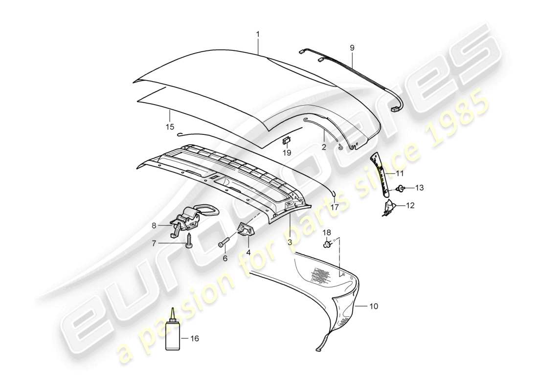 a part diagram from the porsche boxster parts catalogue