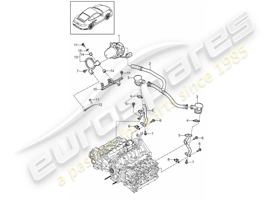 VIEW PARTS DIAGRAMS FROM THE PORSCHE 997 PARTS CATALOGUE a part diagram from the porsche 997 parts catalogue