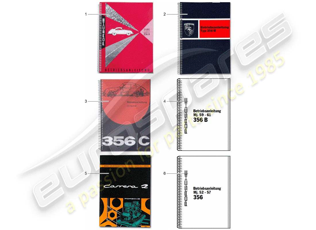 a part diagram from the porsche 1988 (after sales literature) parts catalogue