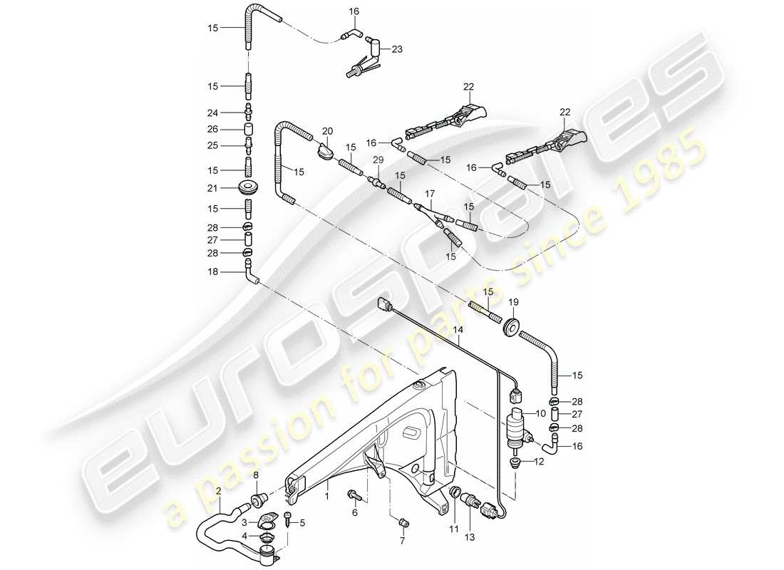 a part diagram from the porsche cayenne parts catalogue