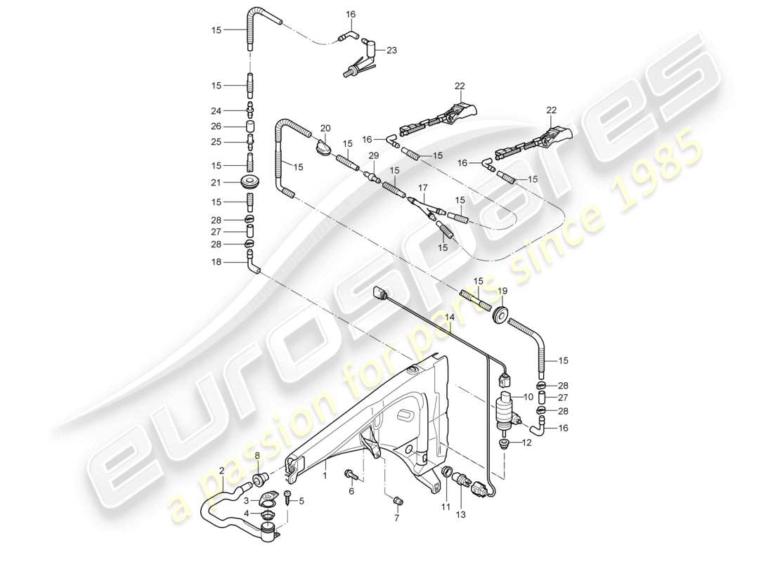VIEW PARTS DIAGRAMS FROM THE PORSCHE CAYENNE PARTS CATALOGUE a part diagram from the porsche cayenne parts catalogue