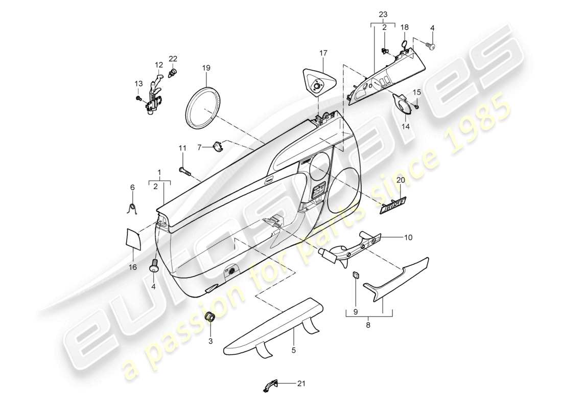 a part diagram from the porsche cayman parts catalogue