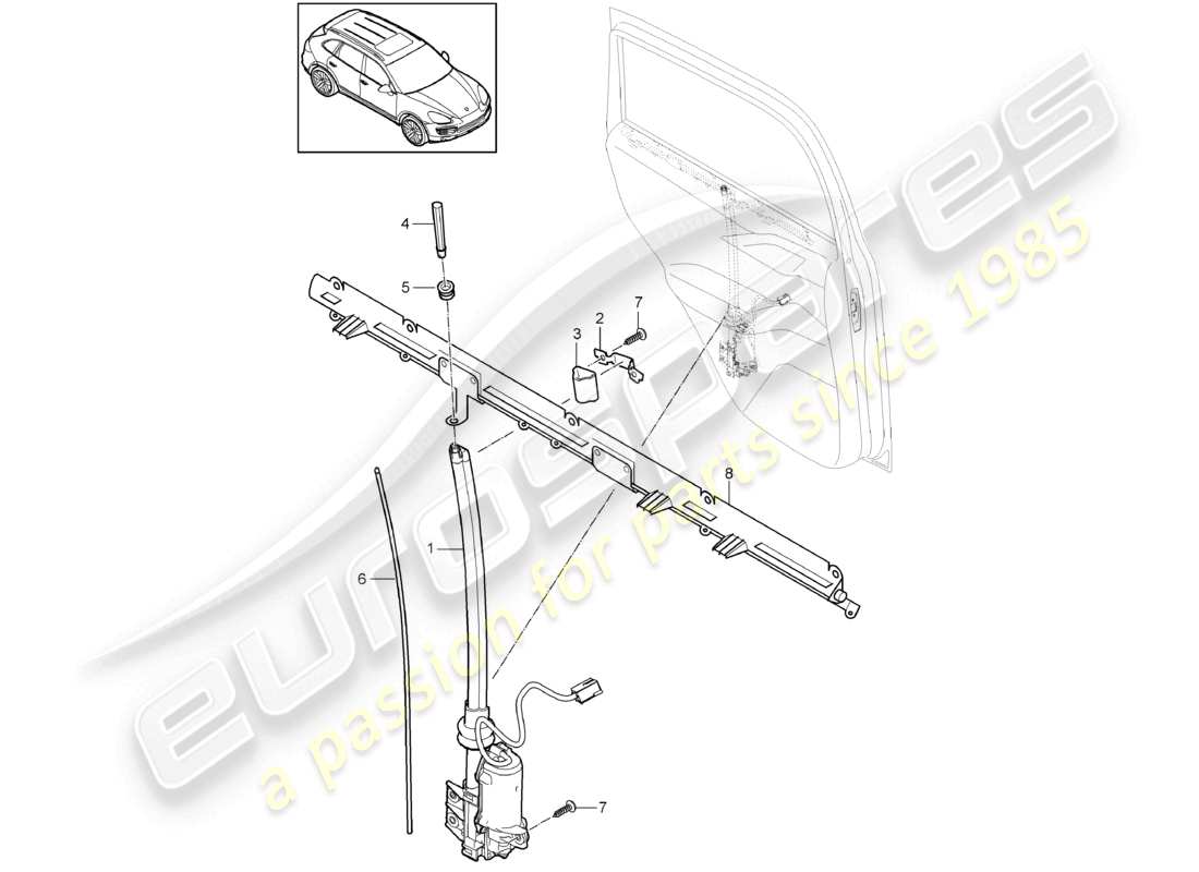 a part diagram from the porsche cayenne parts catalogue